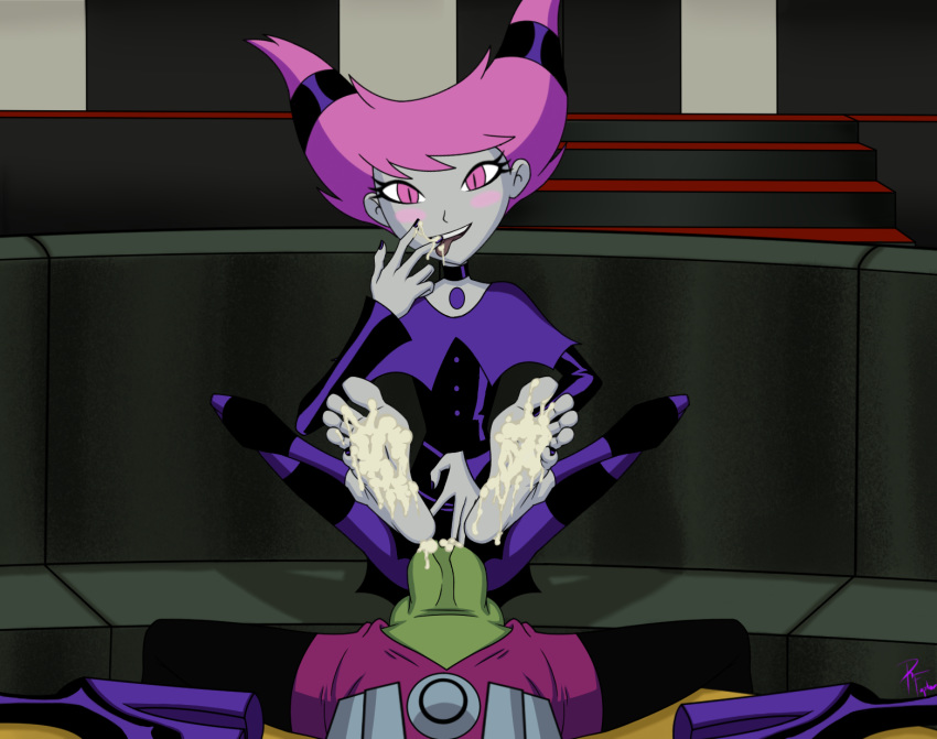 from go teen titans blackfire Panty and stocking with garterbelt